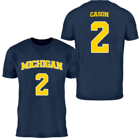 University of Michigan Men's Basketball L.J. Cason Jersey Tee