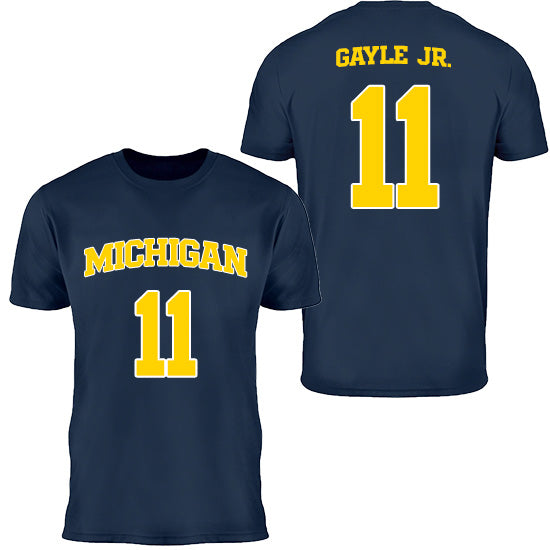 University of Michigan Men's Basketball Roddy Gayle Jr. Jersey Tee
