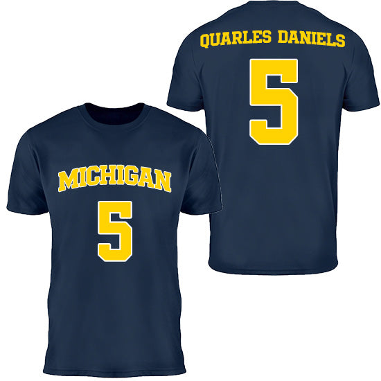 University of Michigan Women's Basketball Brooke Quarles Daniels Jersey Tee