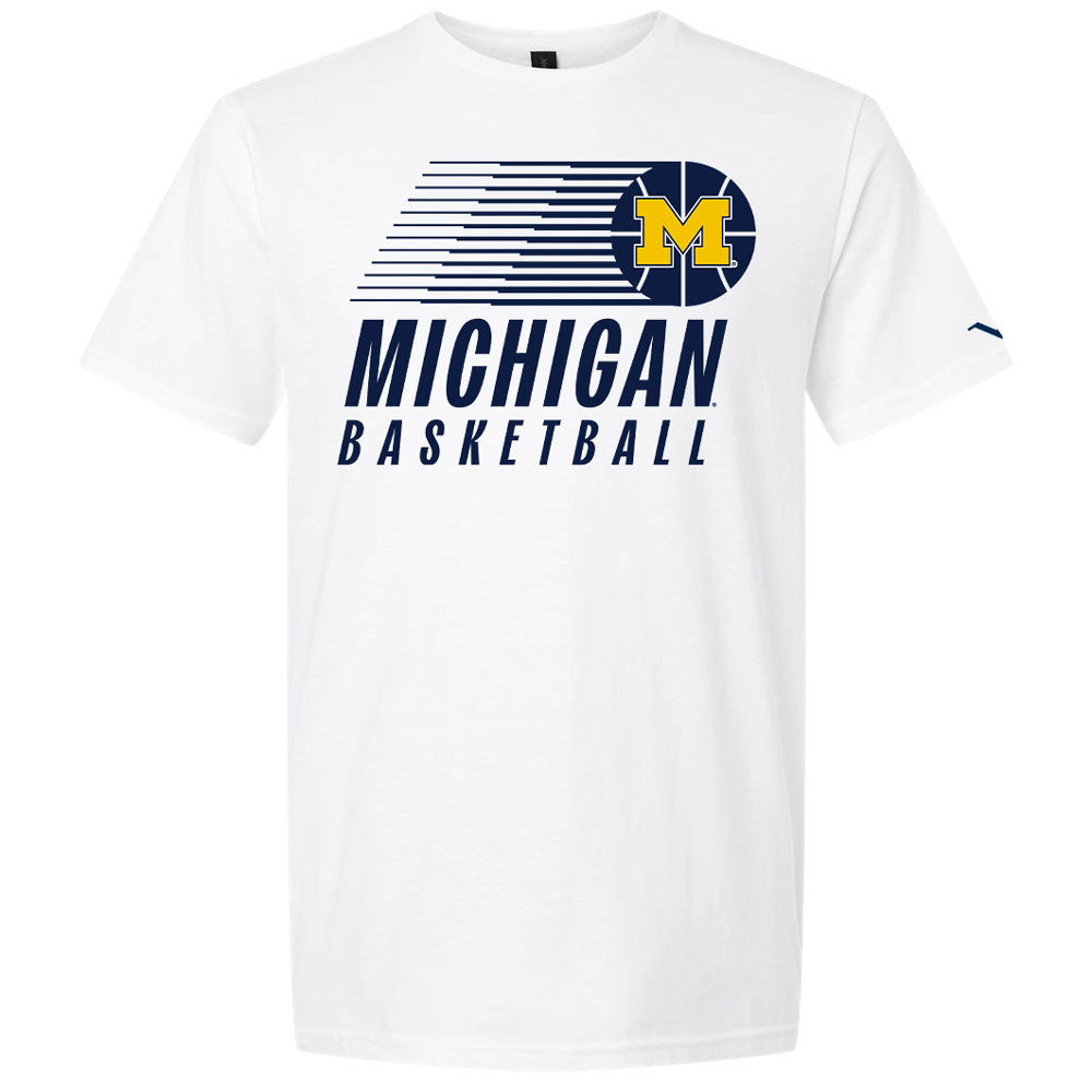 Valiant University of Michigan Basketball Rolling Ball Tee