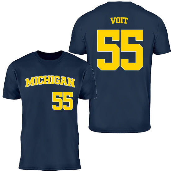 Valiant University of Michigan Baseball Mitch Voit #55 Jersey Tee