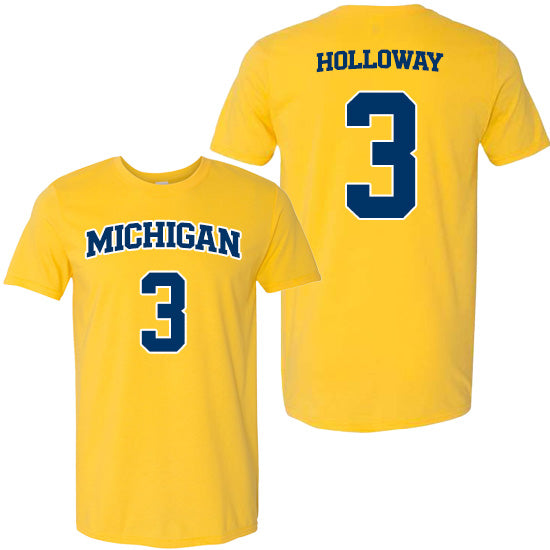 University of Michigan Women's Basketball Mila Holloway Jersey Tee