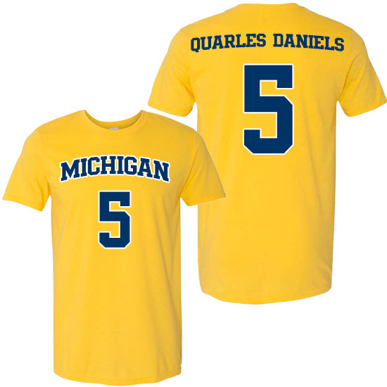 University of Michigan Women's Basketball Brooke Quarles Daniels Jersey Tee