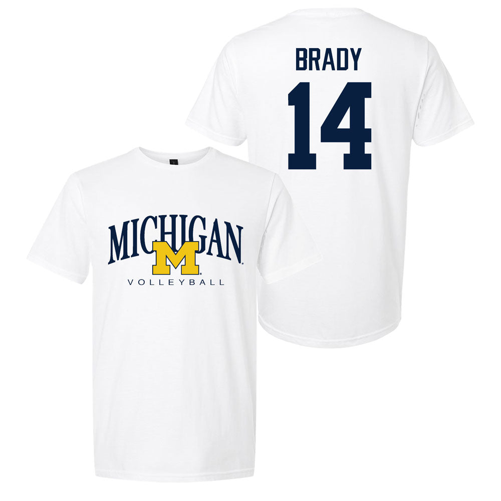 Valiant University of Michigan Volleyball Hannah Brady #14 M/Michigan Sport Tee