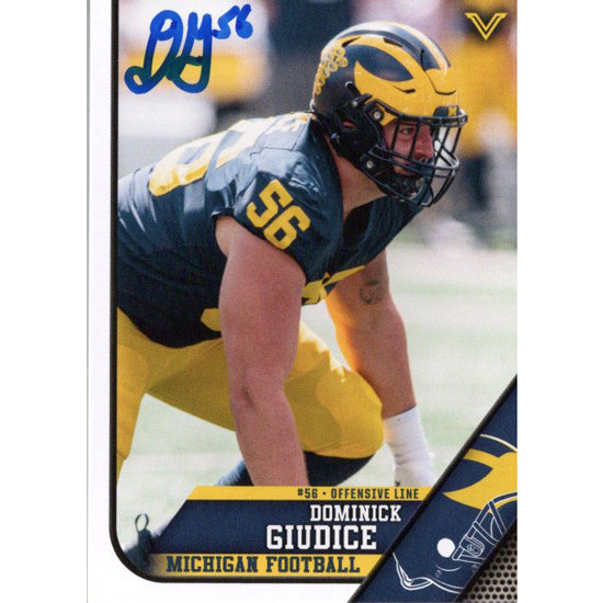 University of Michigan Football Dominick Giudice Autographed Valiant 2023 Base Trading Card