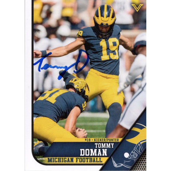 University of Michigan Football Tommy Doman Autographed Valiant 2023 Base Trading Card