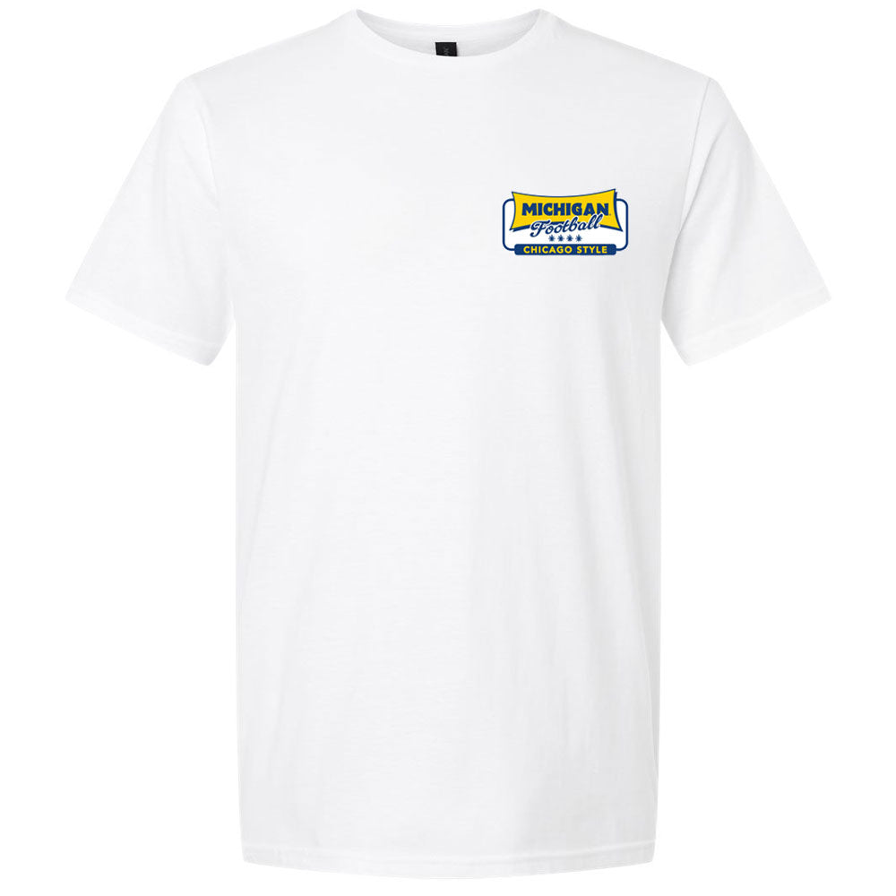 Valiant University of Michigan Football ''Chicago-Style" Football Tee