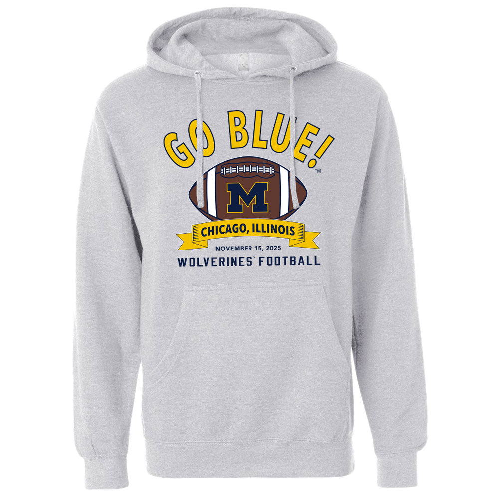 Valiant University of Michigan "Chicago Game" Go Blue! Hooded Sweatshirt