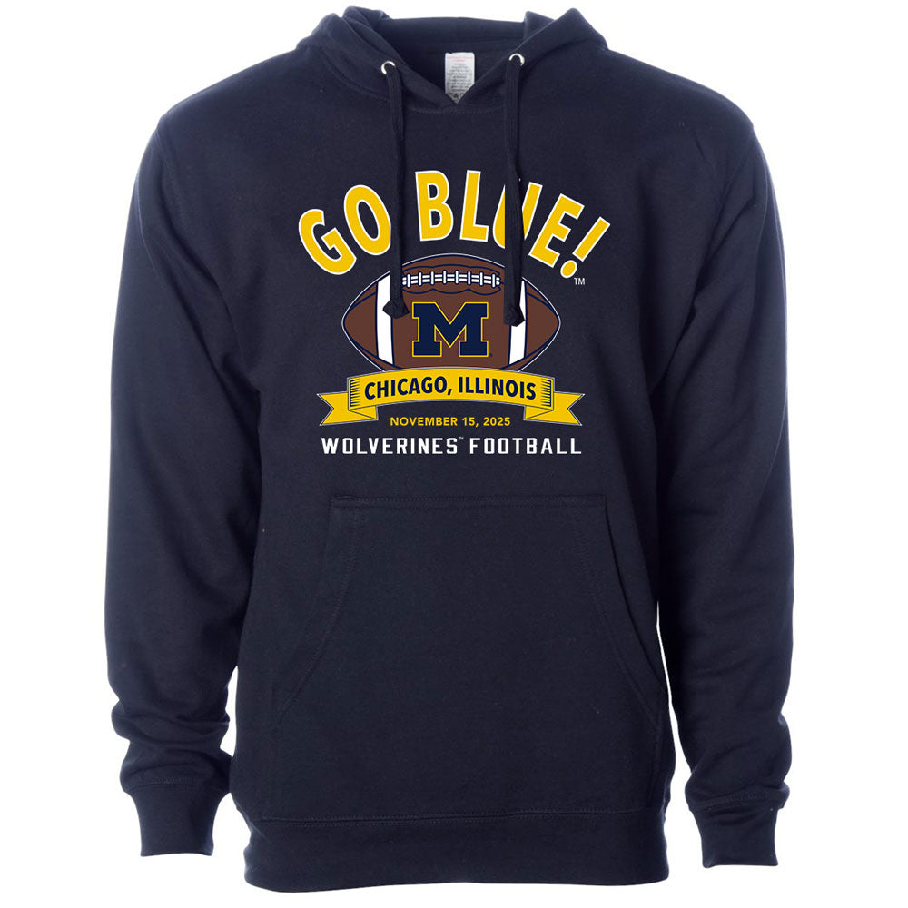Valiant University of Michigan "Chicago Game" Go Blue! Hooded Sweatshirt