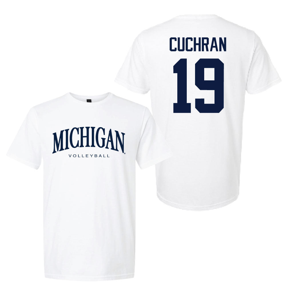 Valiant University of Michigan Volleyball Maddi Cuchran #19 Wordmark Sport Tee