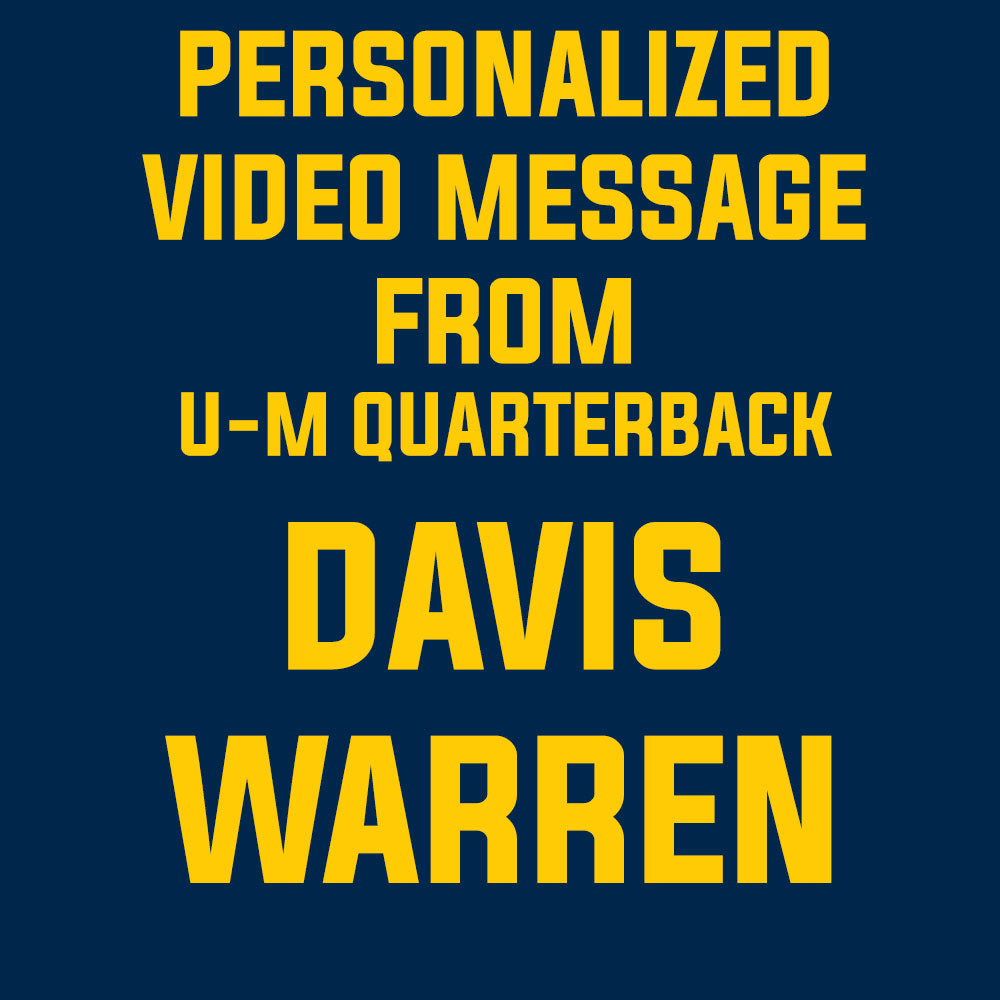 Personalized Video from University of Michigan Football Quarterback Davis Warren