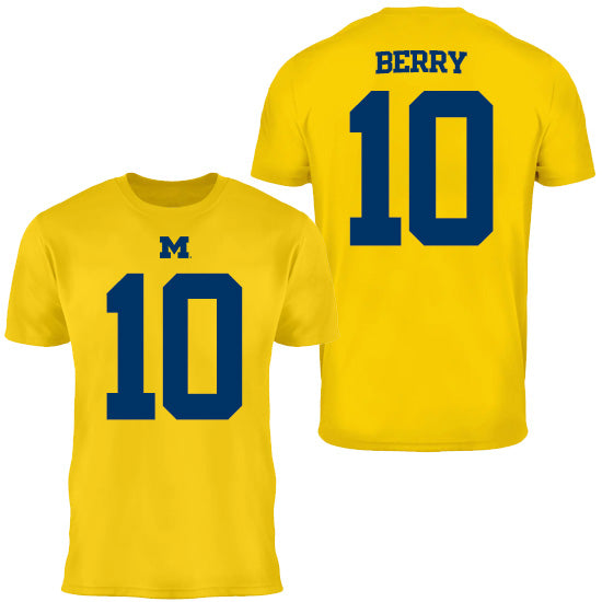 Valiant University of Michigan Football Zeke Berry #10 Jersey Tee