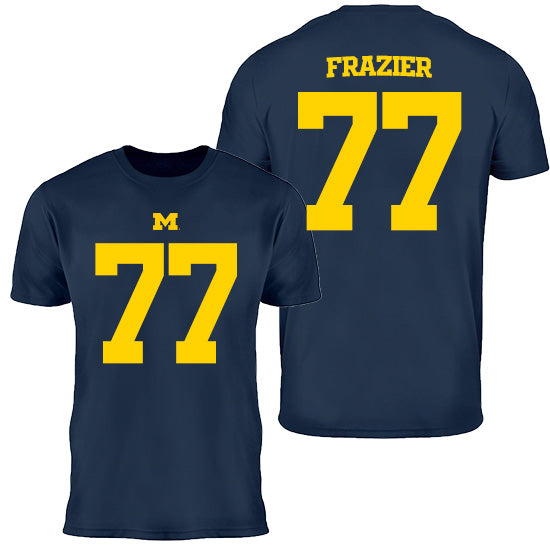 Valiant University of Michigan Football Blake Frazier #77 Jersey Tee