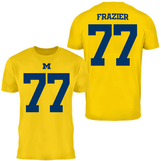 Valiant University of Michigan Football Blake Frazier #77 Jersey Tee