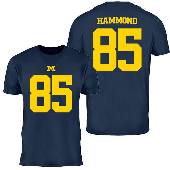 Valiant University of Michigan Football Ted Hammond #85 Jersey Tee