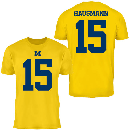 Valiant University of Michigan Football Ernest Hausmann #15 Jersey Tee