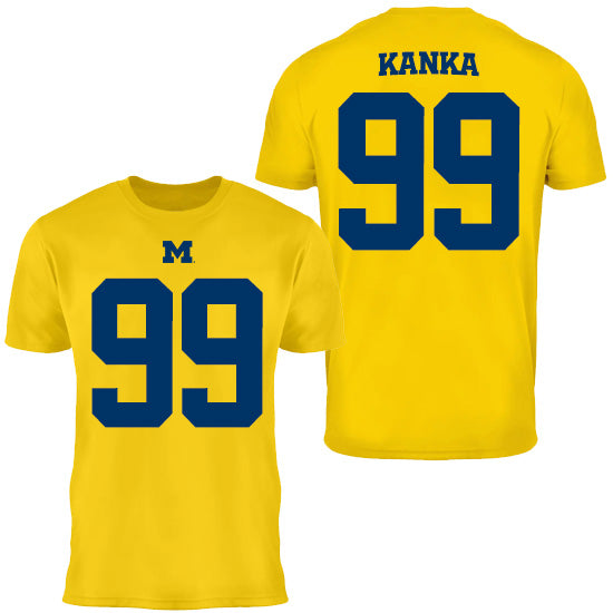 Valiant University of Michigan Football Bobby Kanka #99 Jersey Tee