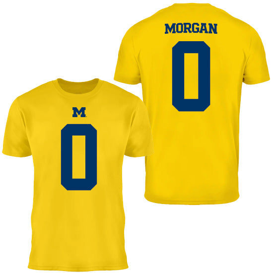 Valiant University of Michigan Football Semaj Morgan #0 Jersey Tee