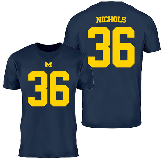 Valiant University of Michigan Football Josh Nichols #36 Youth Jersey Tee