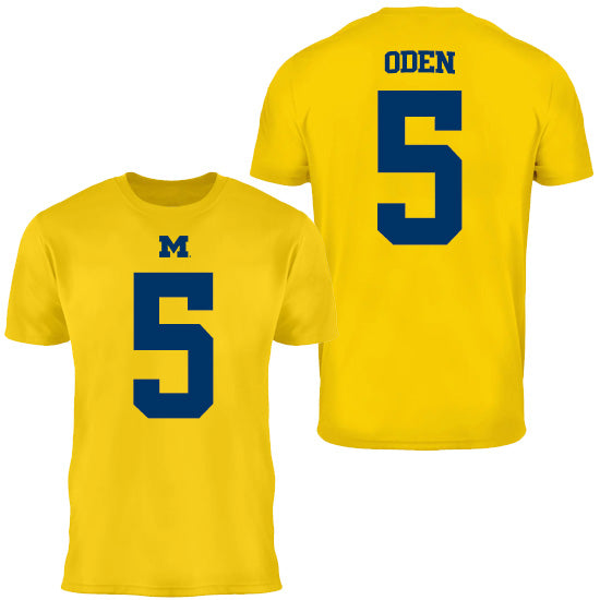 Valiant University of Michigan Football Jacob Oden #5 Jersey Tee