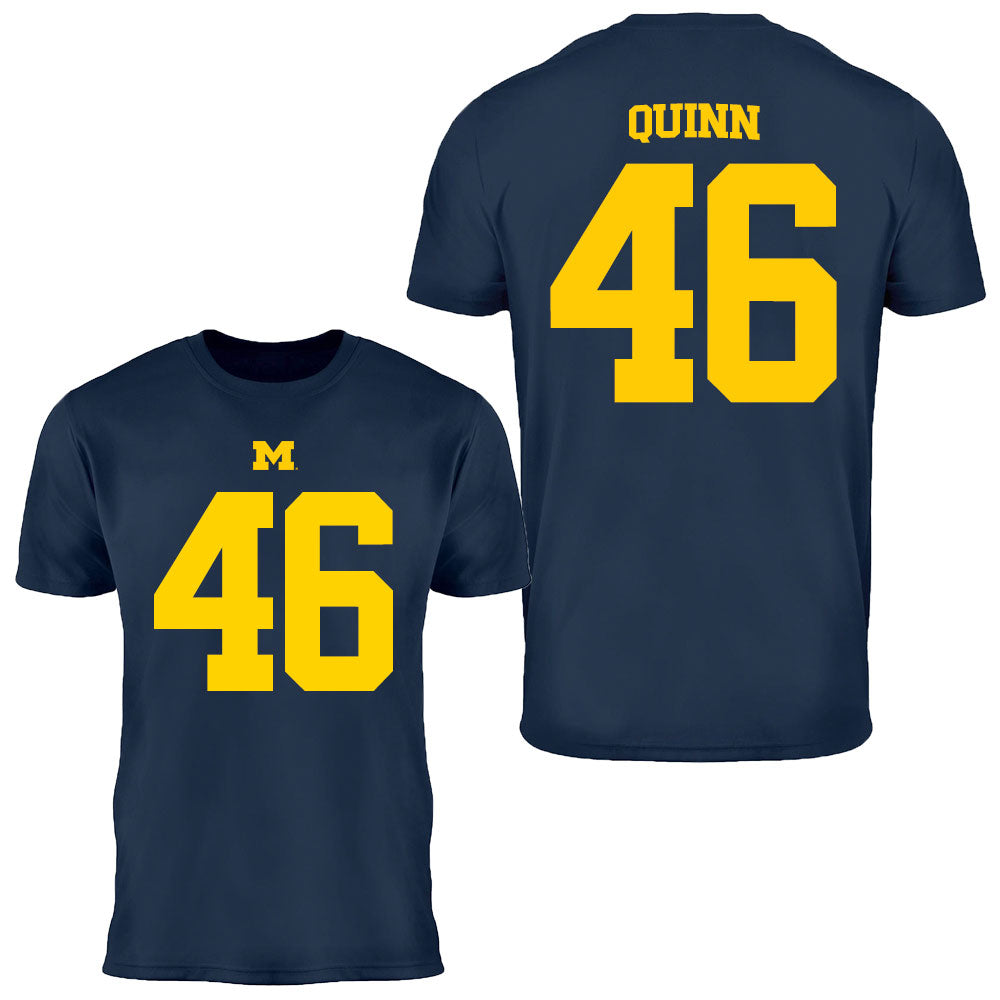 Valiant University of Michigan Football Crandall Quinn #46 Jersey Tee