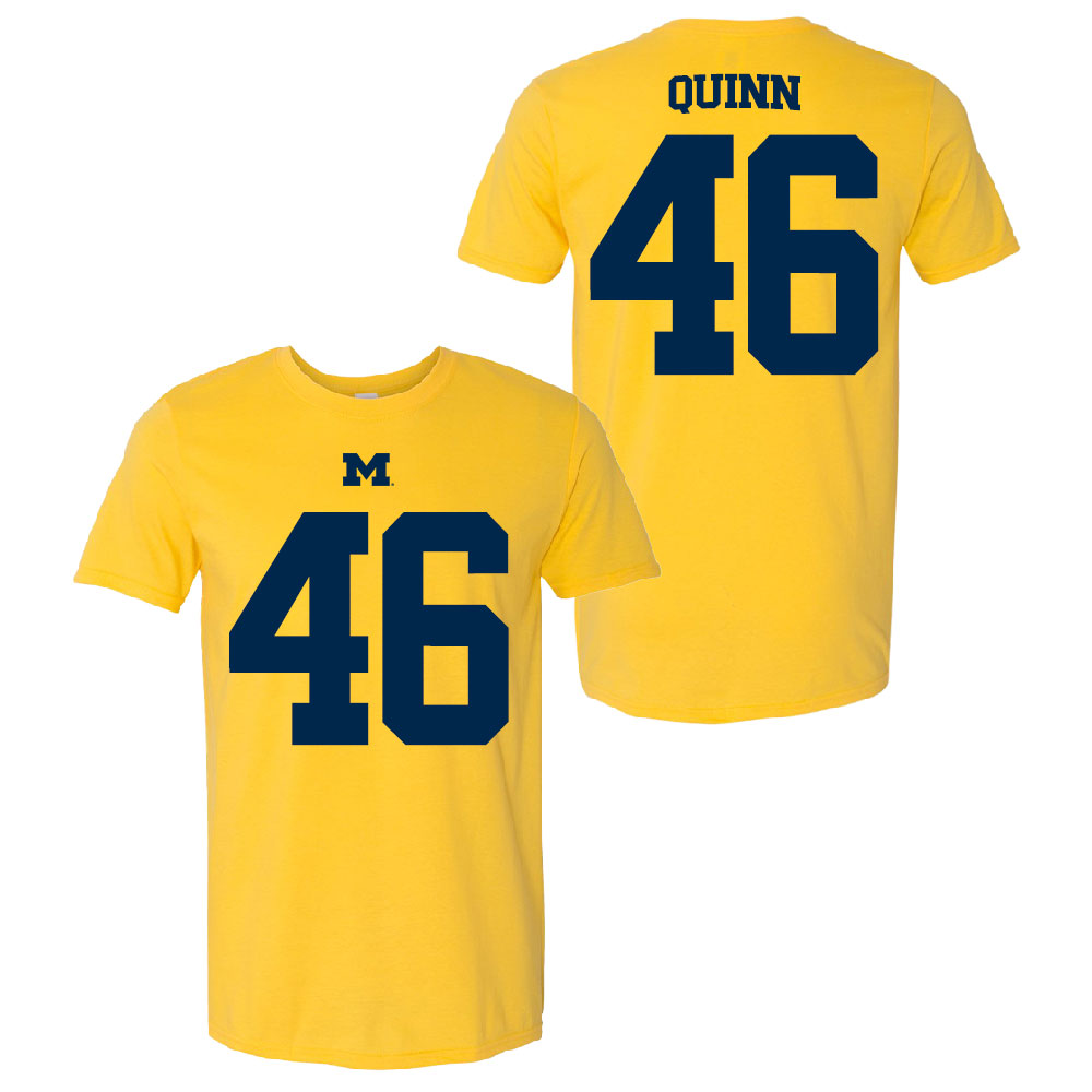 Valiant University of Michigan Football Crandall Quinn #46 Jersey Tee