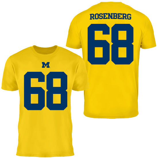 Valiant University of Michigan Football Dan Rosenberg #68 Jersey Tee