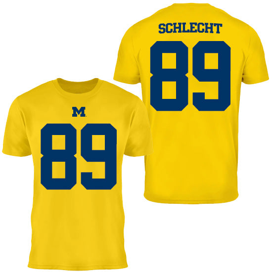 Valiant University of Michigan Football Kaleb Schlecht #89 Jersey Tee