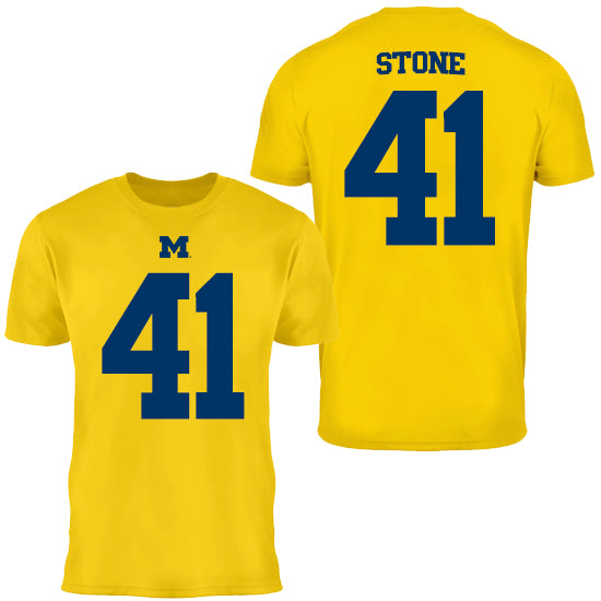 Valiant University of Michigan Football Shomari Stone #41 Jersey Tee
