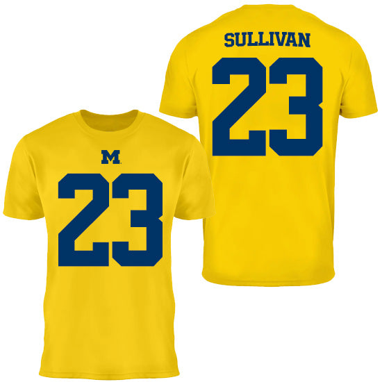 Valiant University of Michigan Football Cole Sullivan #23 Jersey Tee