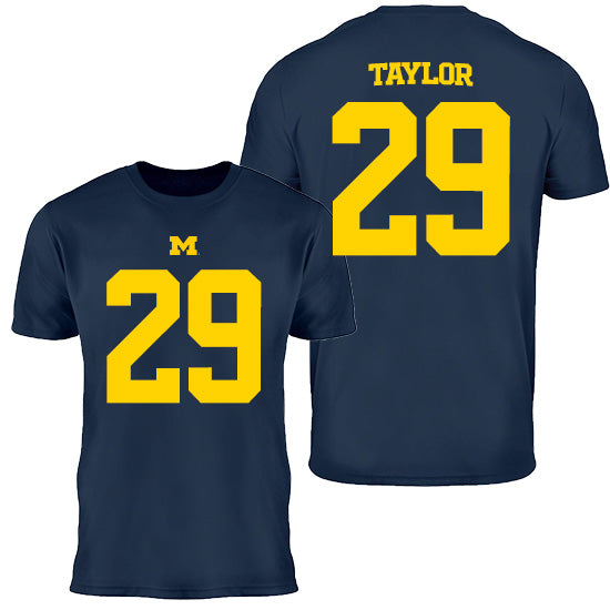 Valiant University of Michigan Football Chase Taylor #29 Jersey Tee