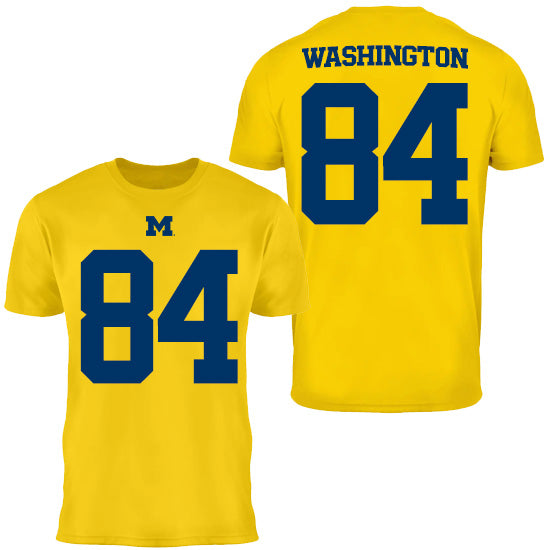 Valiant University of Michigan Football Jacob Washington #84 Jersey Tee