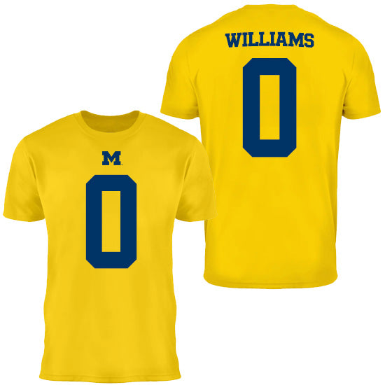 Valiant University of Michigan Football Tre Williams #0 Jersey Tee