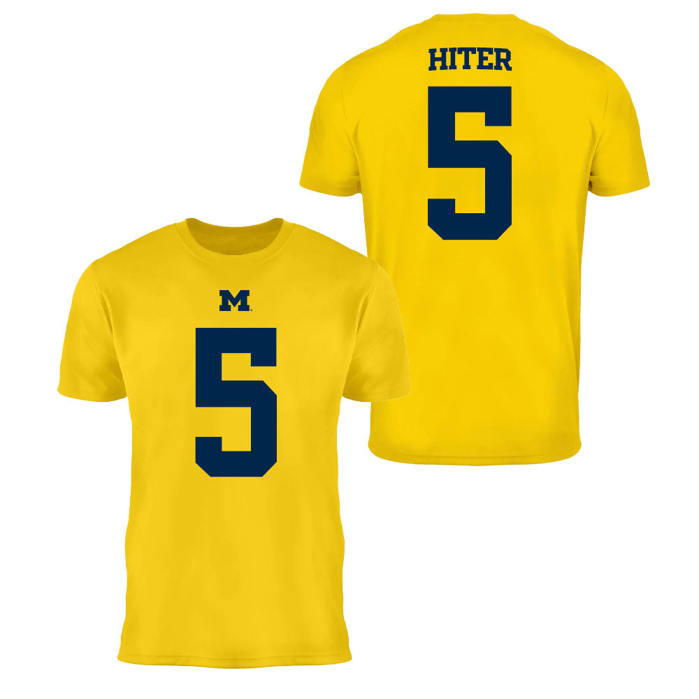 Valiant University of Michigan Football Savion Hiter #5 Jersey Tee