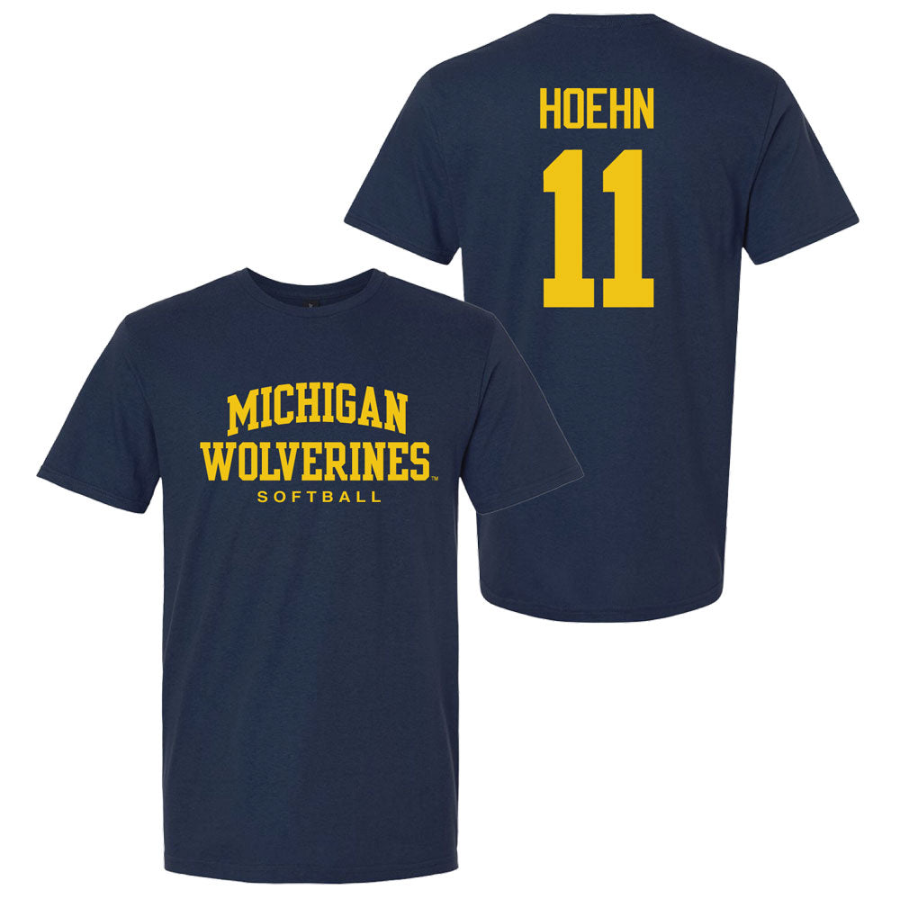 Valiant University of Michigan Softball Erin Hoehn #11 Wolverines Sport Tee