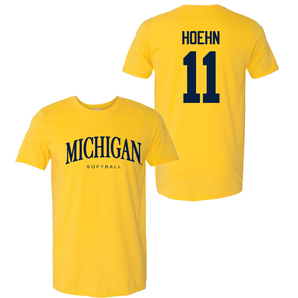 Valiant University of Michigan Softball Erin Hoehn #11 Wordmark Sport Tee