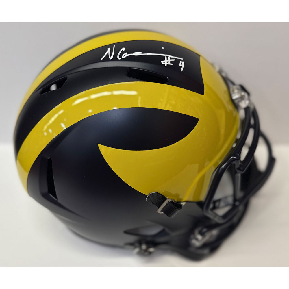 Nico Collins Autographed Michigan Wolverines Full-Size Replica Helmet