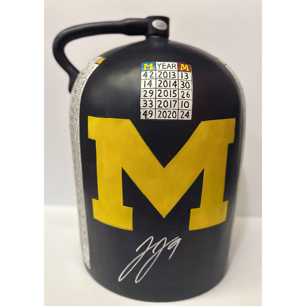 J.J. McCarthy Autographed Michigan Little Brown Jug Replica Trophy