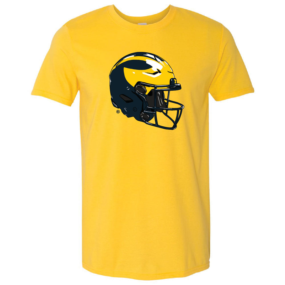 Valiant University of Michigan Football Illustrated Helmet Tee