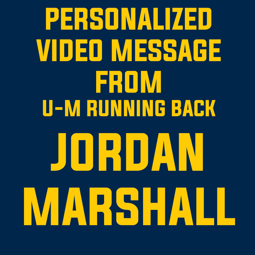 Personalized Video from University of Michigan Football Running Back Jordan Marshall