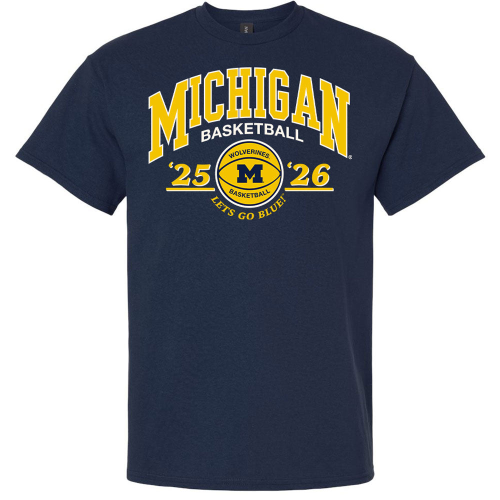 Valiant University of Michigan 2025-2026 Basketball Navy Tee