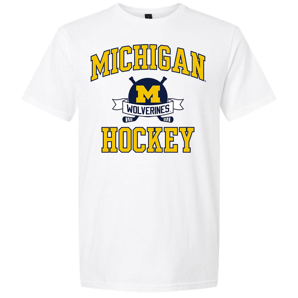 Valiant University of Michigan Hockey Banner Tee
