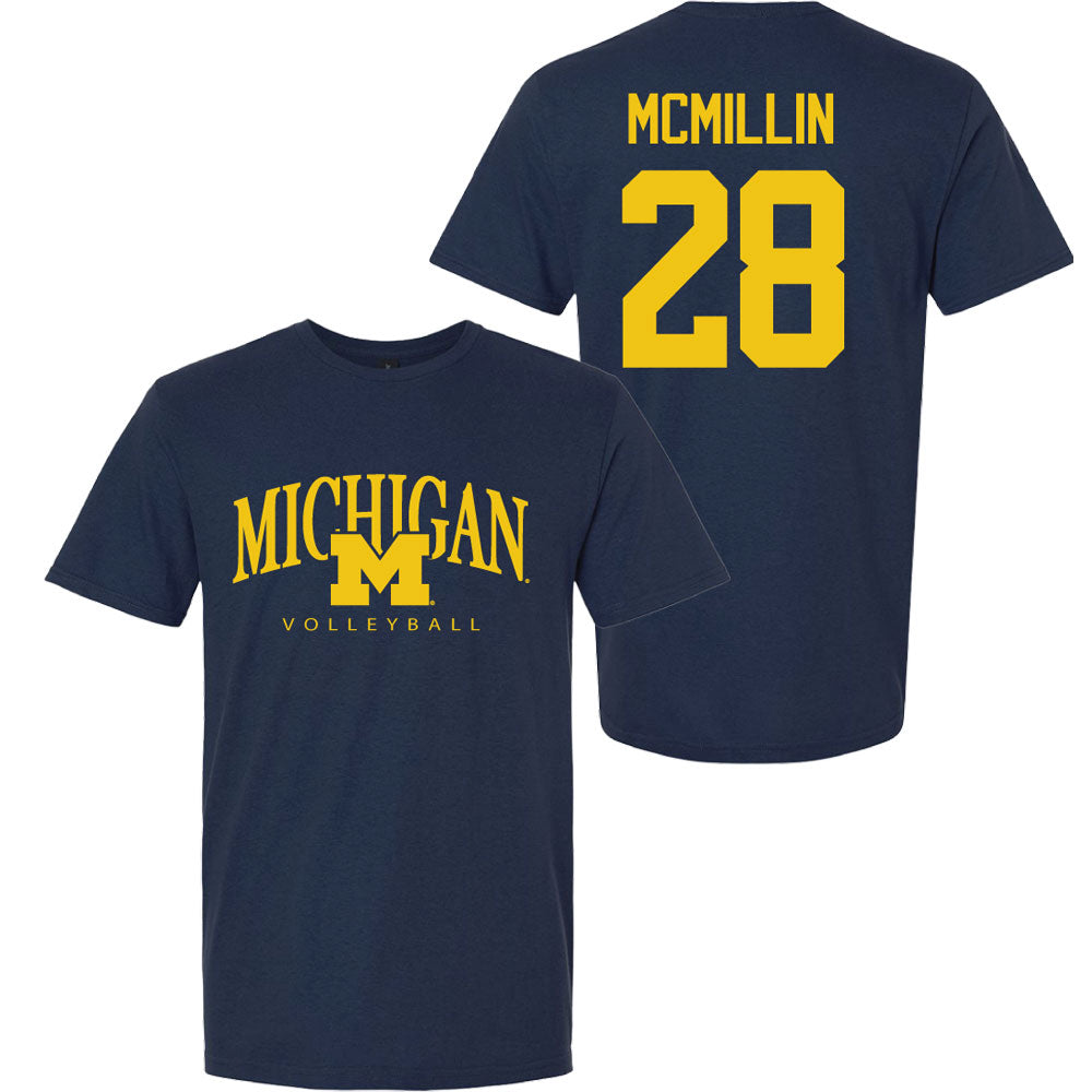 Valiant University of Michigan Volleyball Trixie McMillin #28 M/Michigan Sport Tee