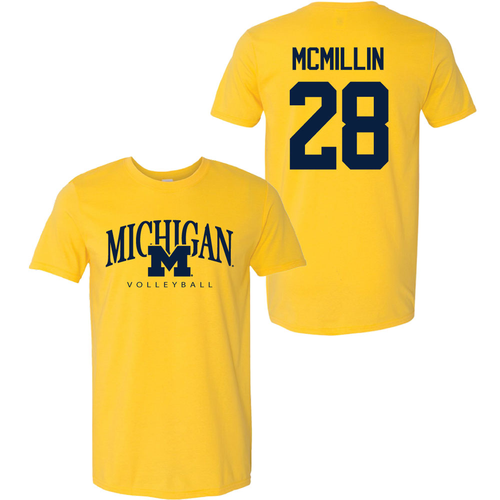 Valiant University of Michigan Volleyball Trixie McMillin #28 M/Michigan Sport Tee