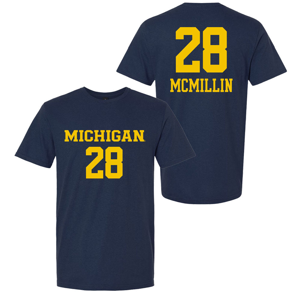 Valiant University of Michigan Volleyball Trixie McMillin #7 Navy Jersey Tee