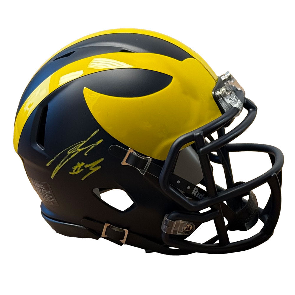 University of Michigan Football Andrew Marsh Autographed Riddell Mini Helmet