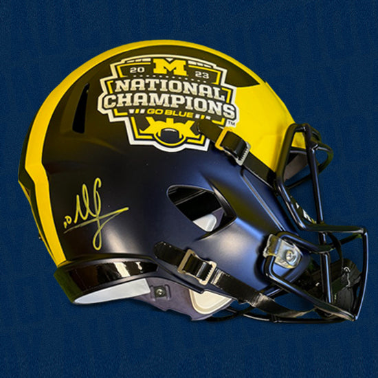 Mike Sainristil Autographed Full Size Replica University of Michigan 2023 National Champions Helmet
