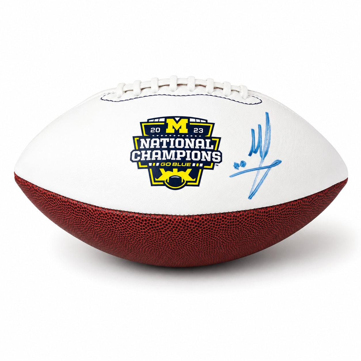 University of Michigan 2023 National Champions Football Autographed by Mike Sainristil