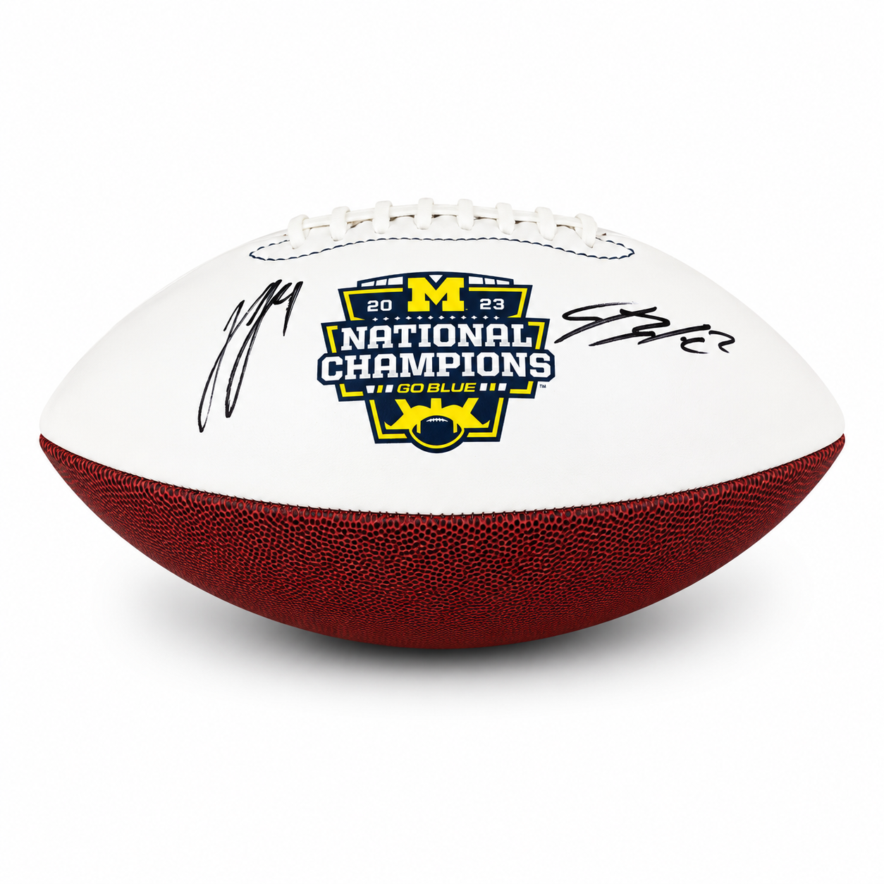 University of Michigan 2023 National Champions Football Autographed by J.J. McCarthy & Blake Corum