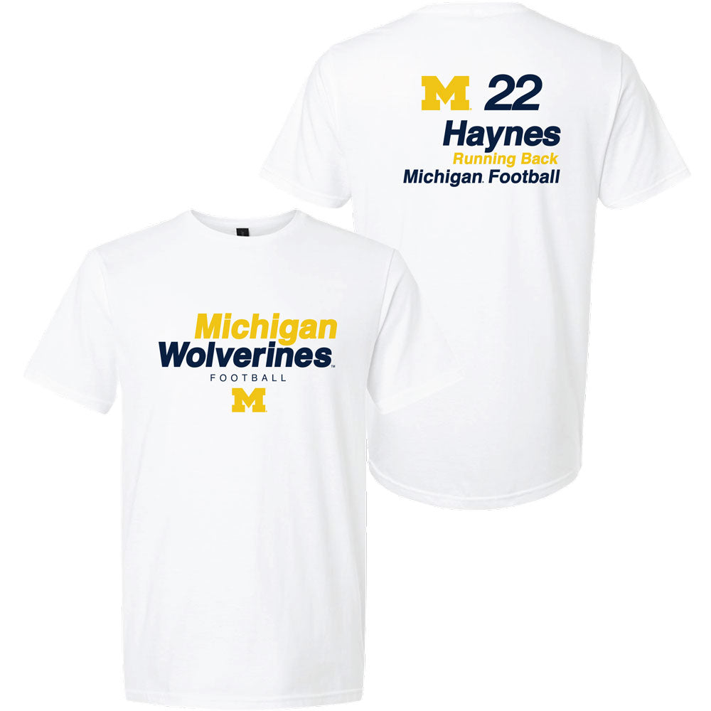 Valiant University of Michigan Football Justice Haynes #22 "Modern" Tee